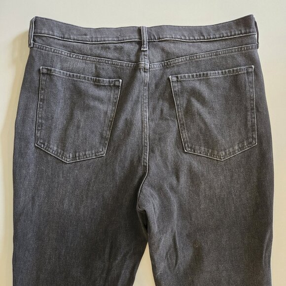 Sz 33 Banana Republic high rise crop boot cut black faded EUC - Picture 9 of 14